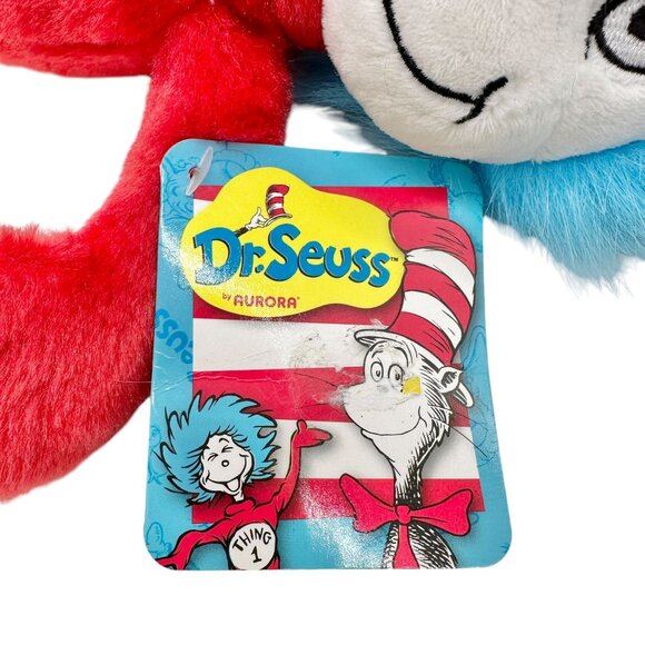 Dr. Seuss Thing 1 Plush Doll By Aurora 13" Washable Surface NWT - Picture 2 of 8
